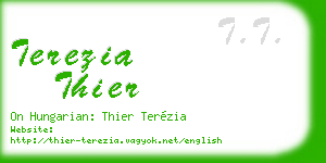 terezia thier business card